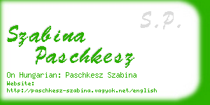 szabina paschkesz business card